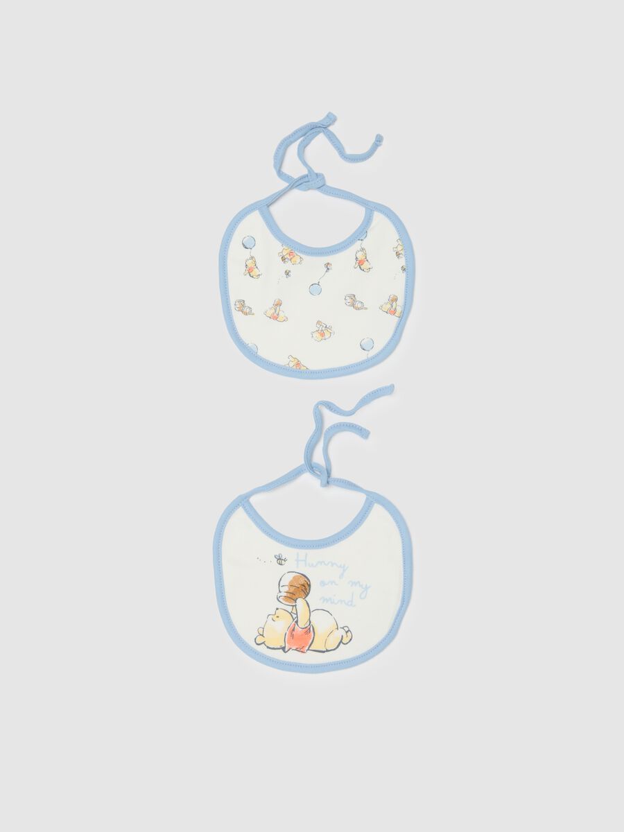 Set of twin-pack baby bibs in pure multicolour cotton_0