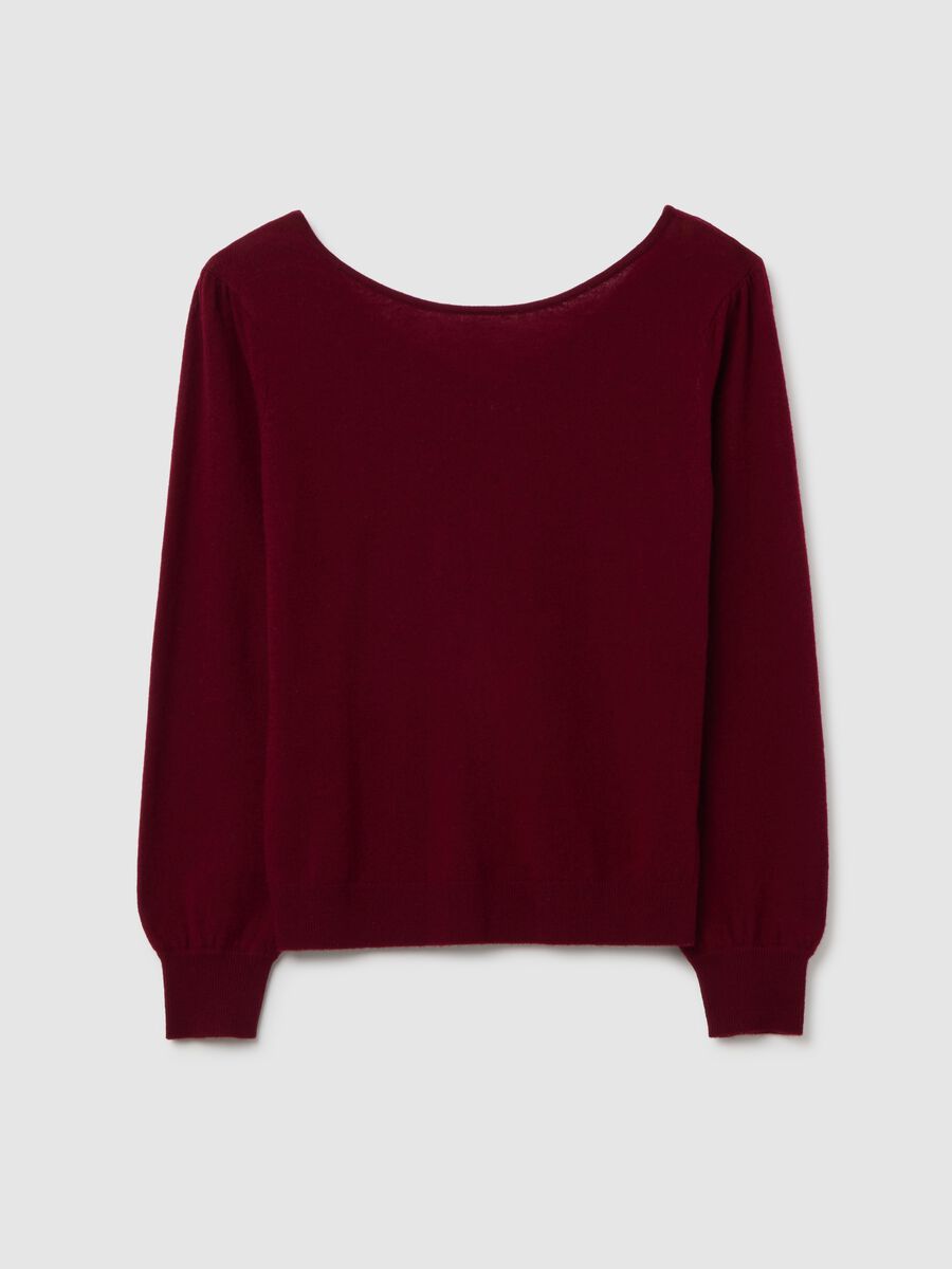 Maglione in pura lana rossa regular fit_4