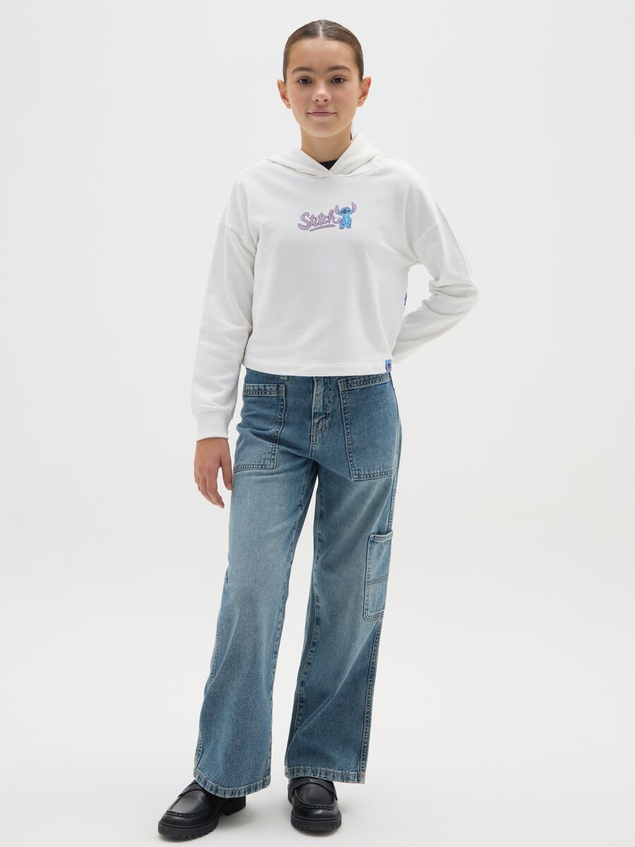 Girls' skater jeans in pure cotton denim_0