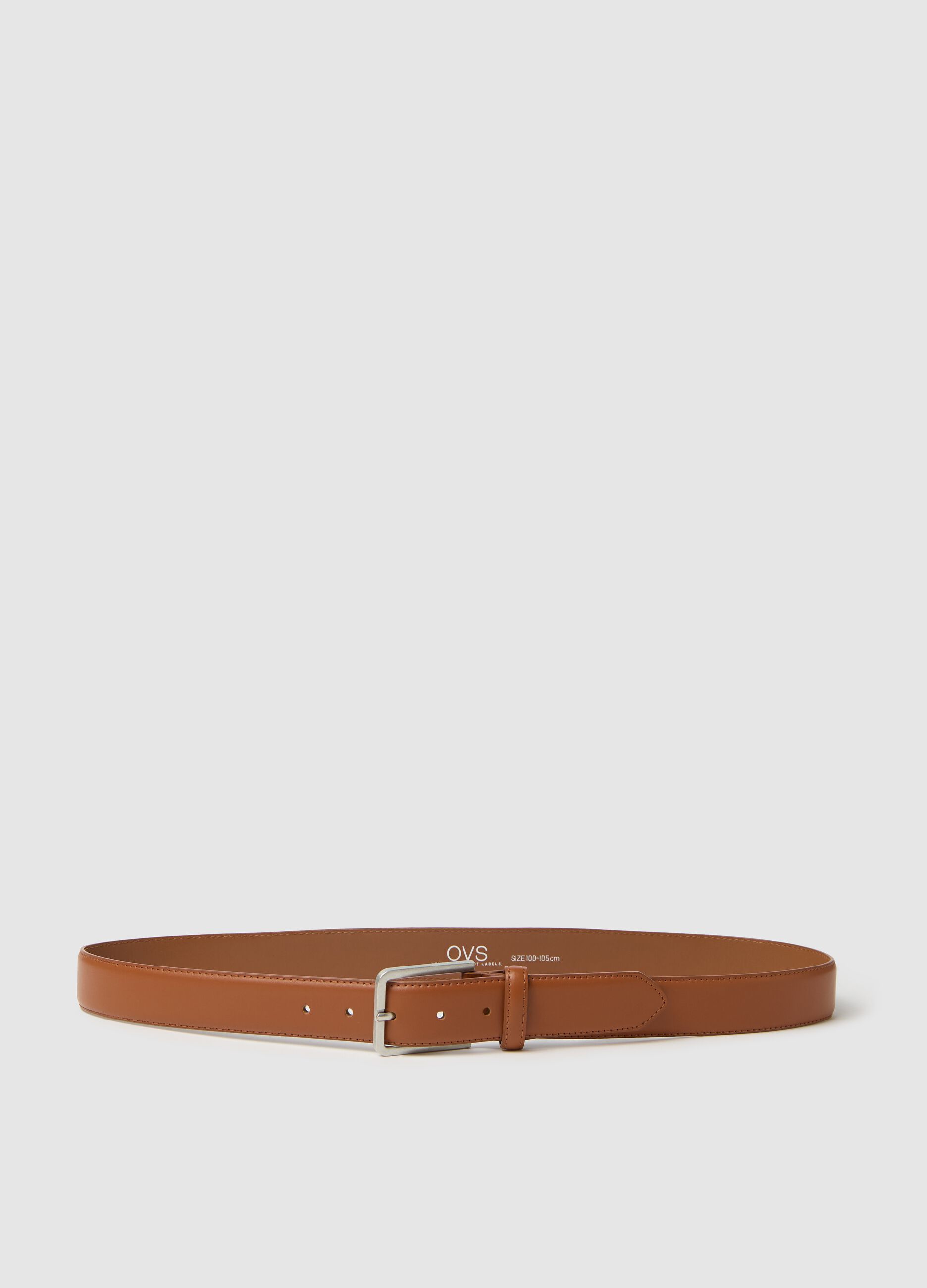 Smooth leather belt