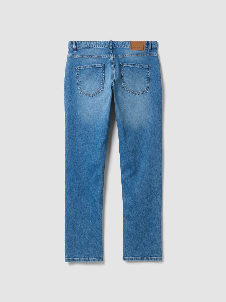 Blue stretch-cotton denim jeans, regular fit_2