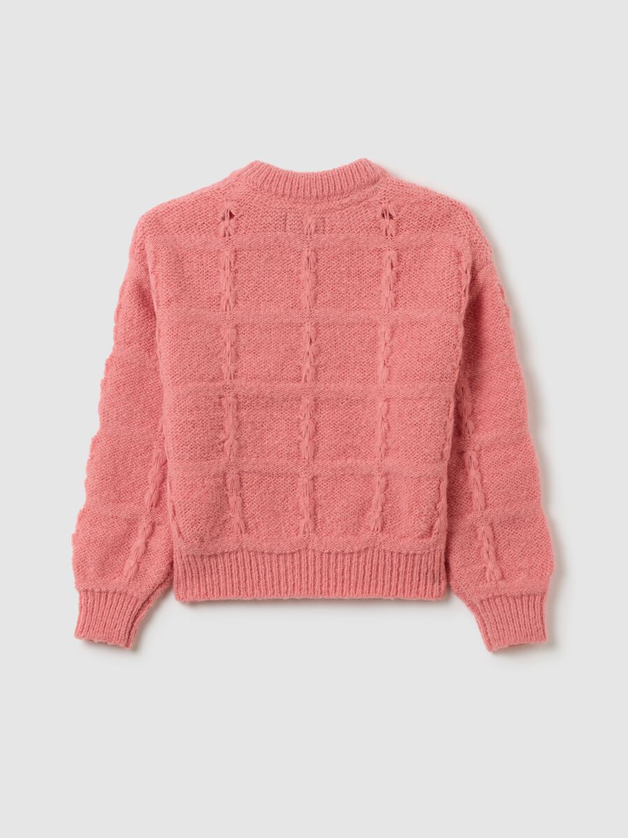 Maglione da bambina rosa regular fit_1