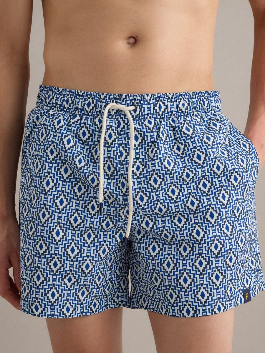 Boxer mare blu con stampa geometrica_1