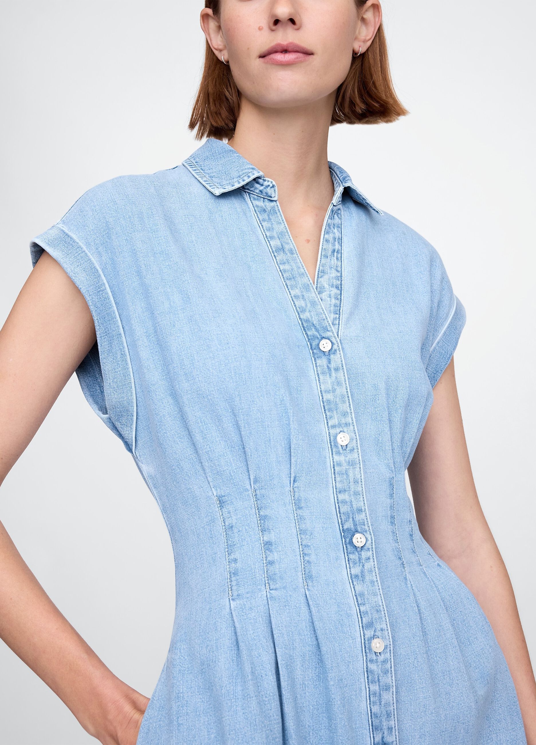 Long Cotton Denim Dress
