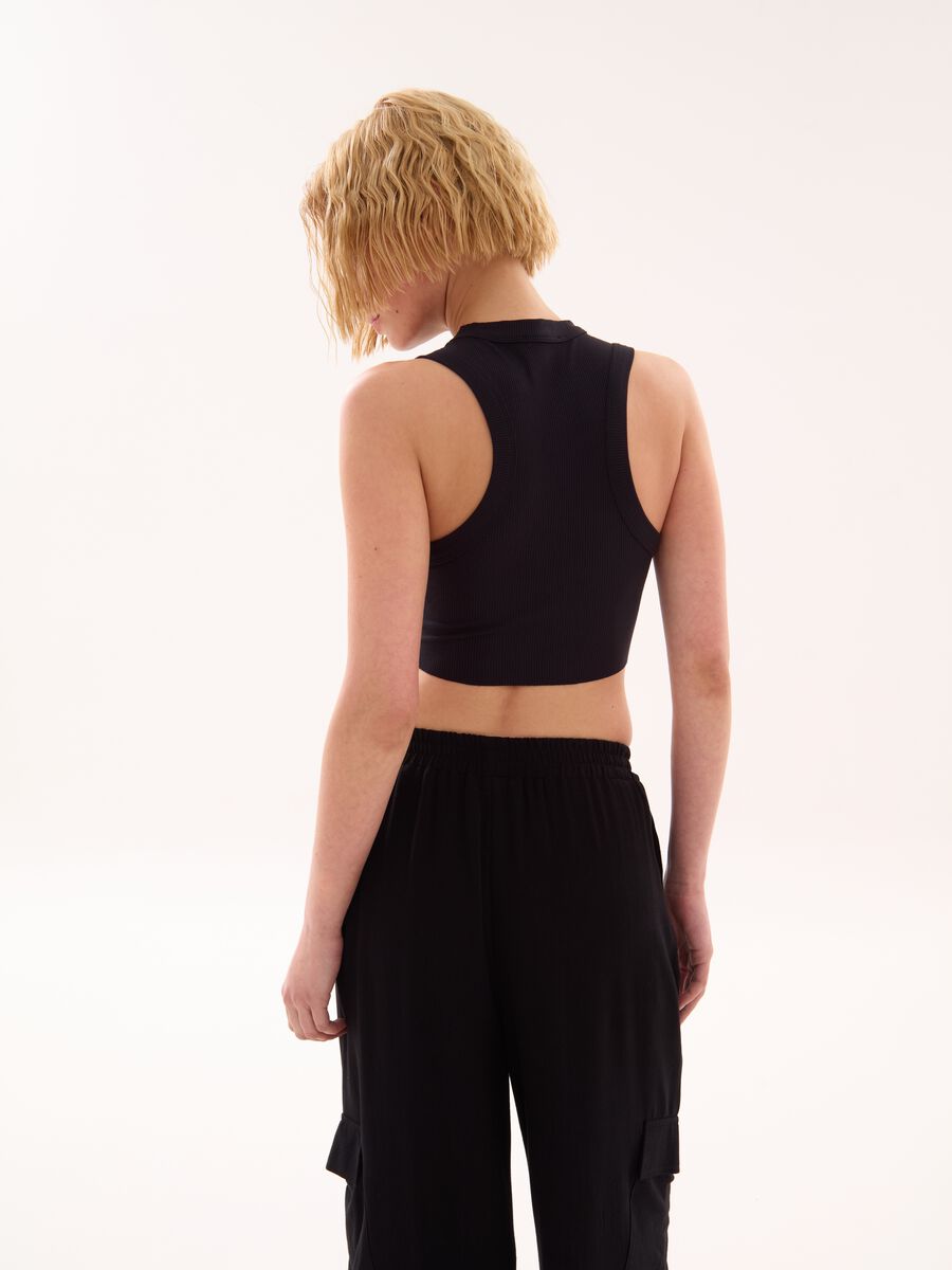 Rounded Crop Tank Black_2