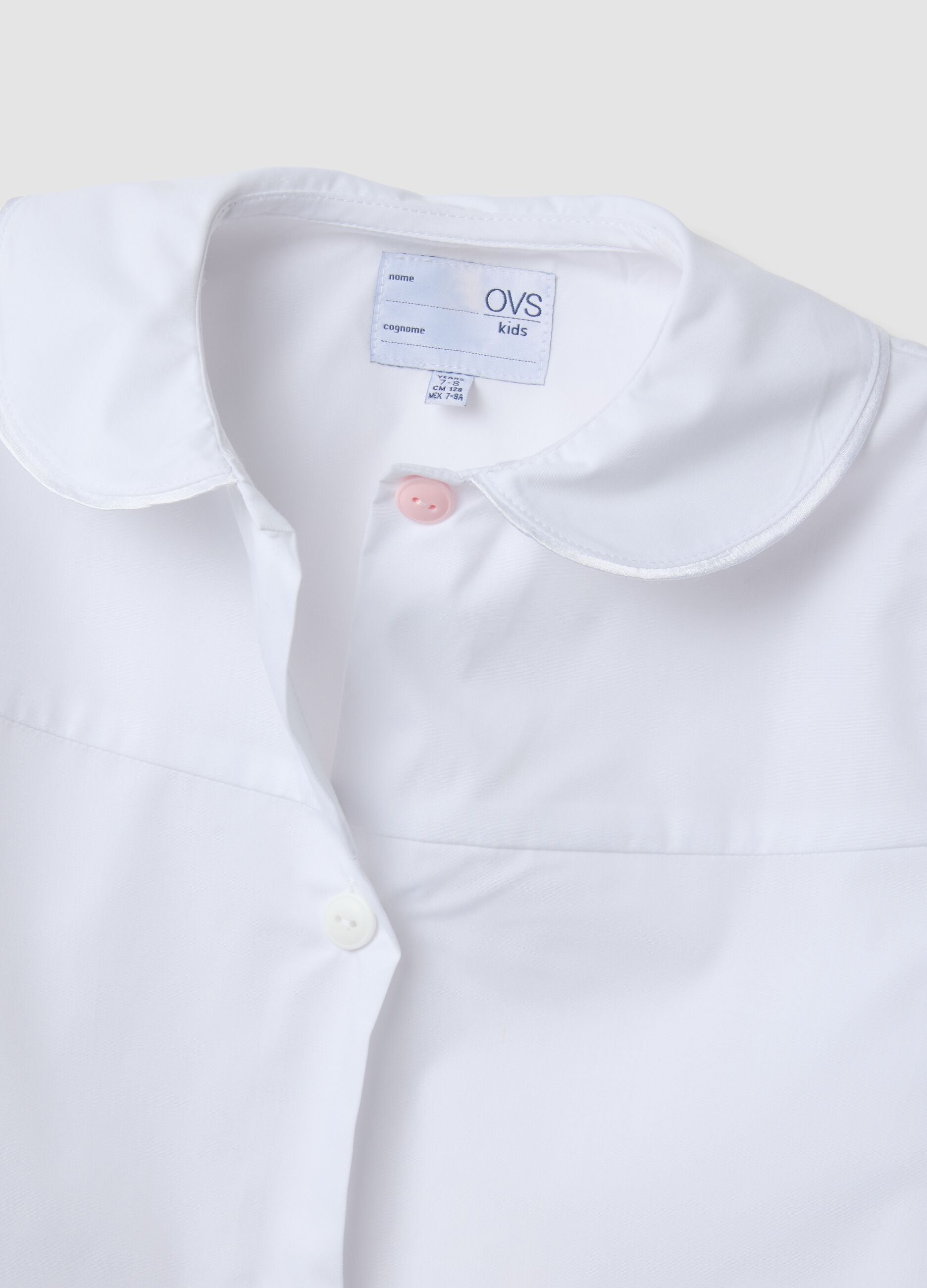 2-pack of white girls&rsquo; school aprons with classic collar
