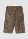Brown pure cotton animal print trousers_1