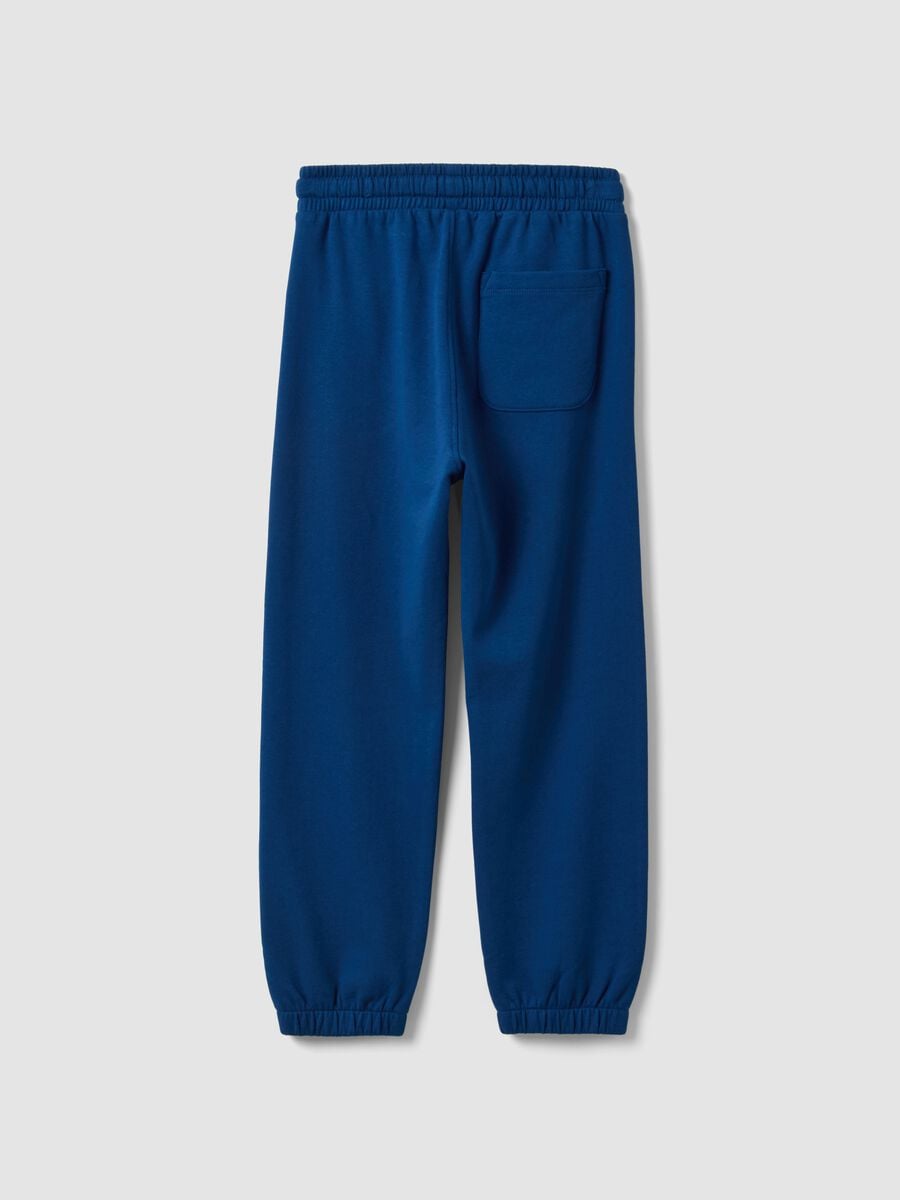 Blue organic cotton jogger trousers_1
