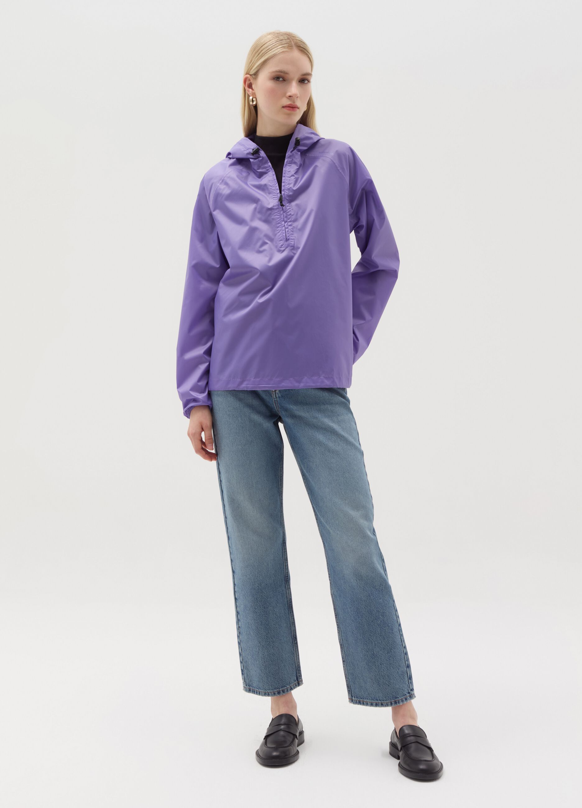 Giacca impermeabile half-zip