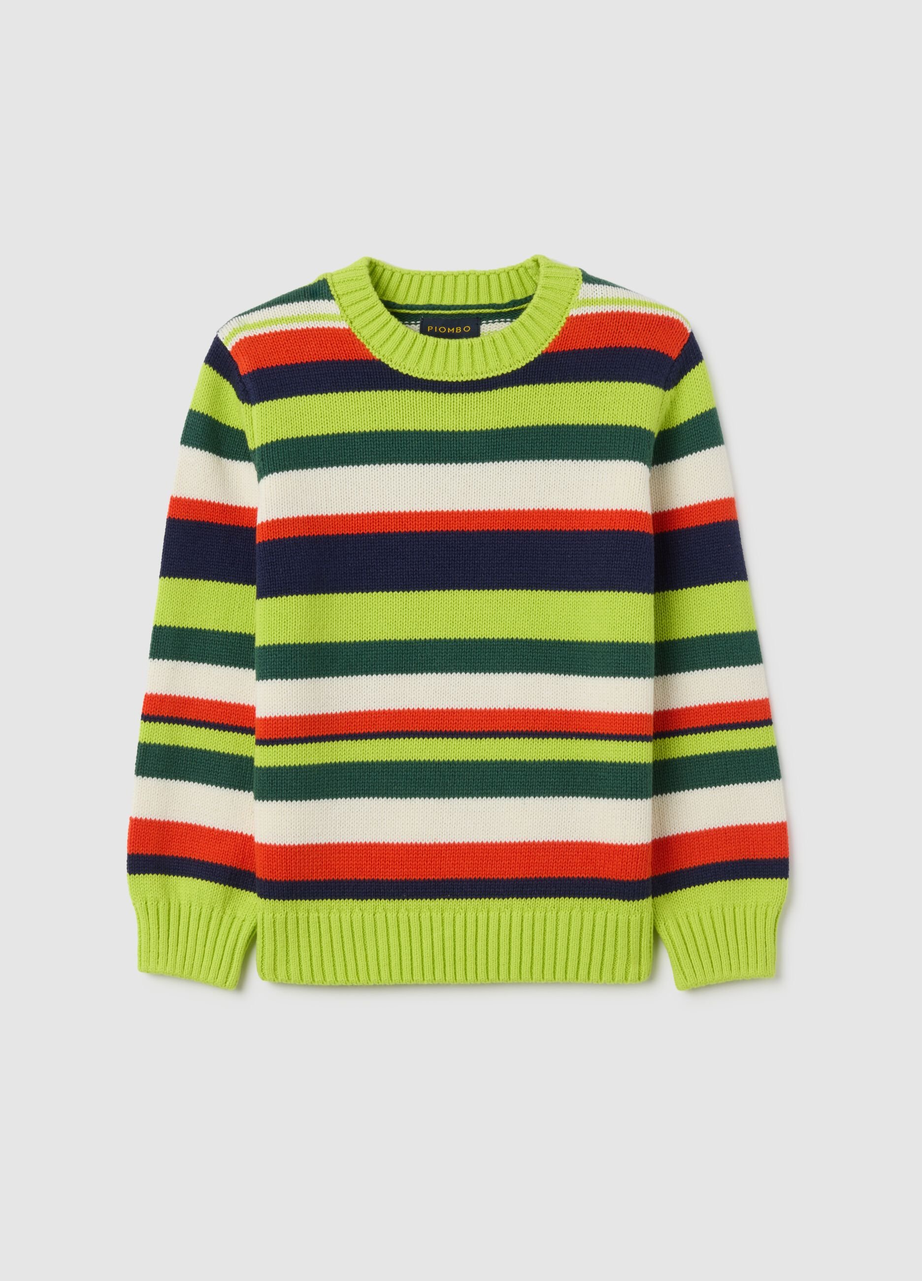 Boys' pure cotton multicolour regular fit jumper