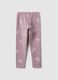 Pink skinny fit stretch cotton leggings for girls_1