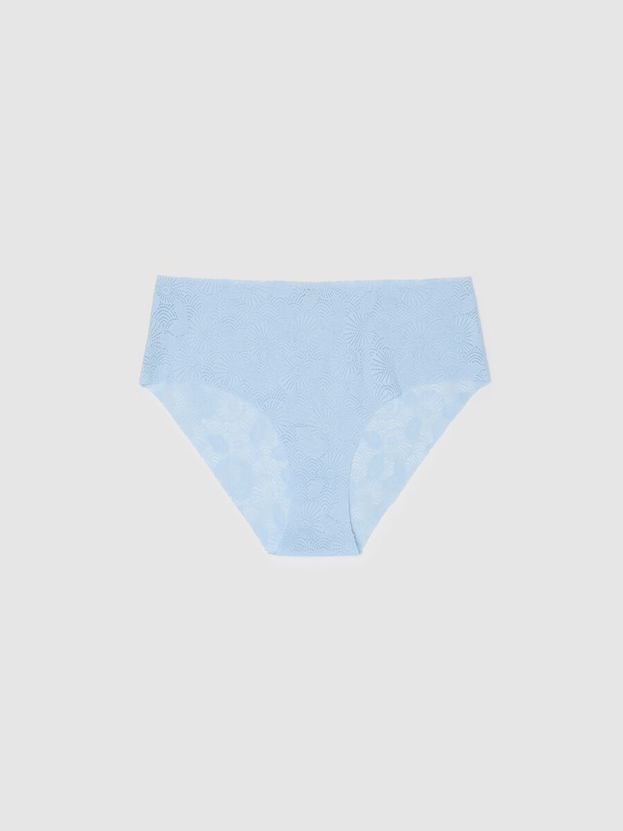 Women's regular fit blue lace knickers_4