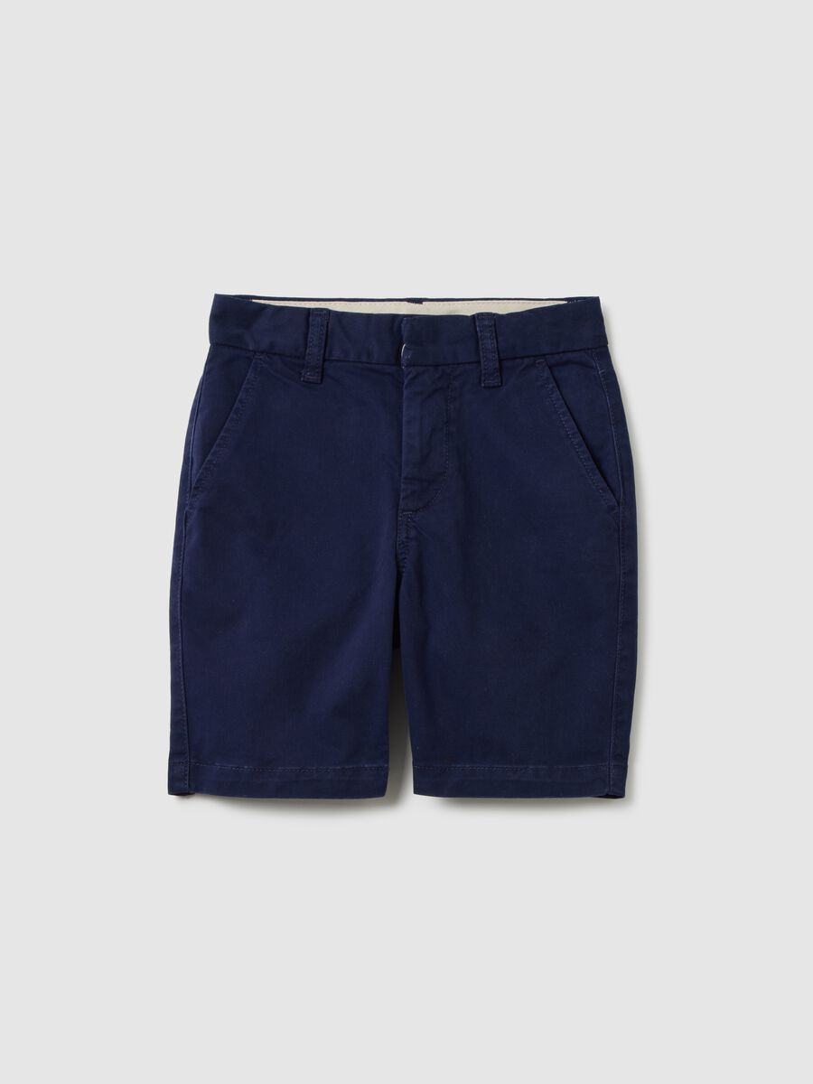 Stretch Cotton Bermuda Shorts_0