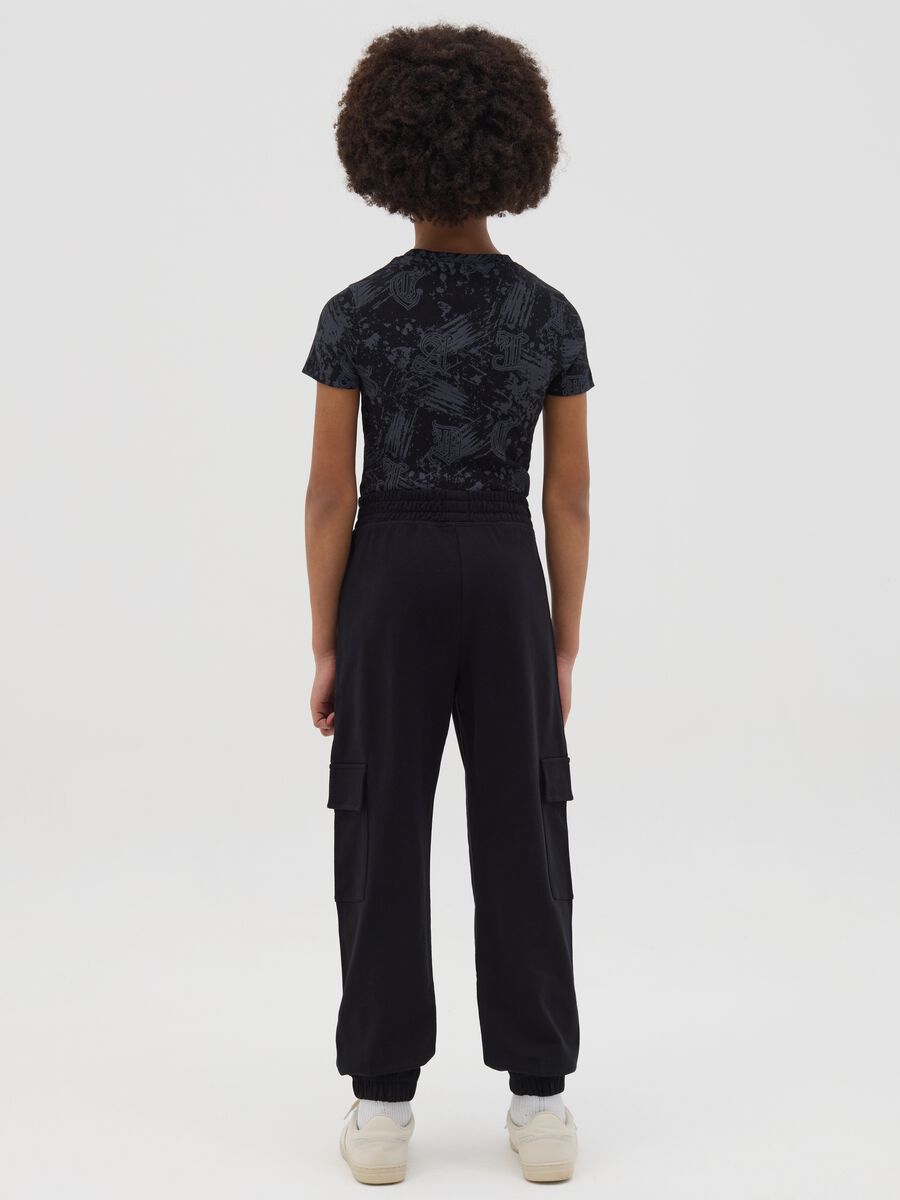 Cargo joggers with elasticated edging_3