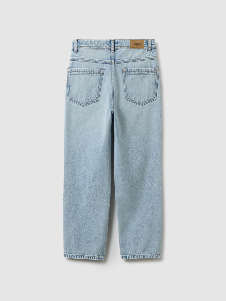 Boy's pure cotton blue baggy fit jeans_4