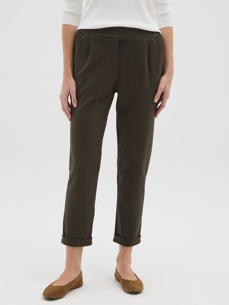 Pantaloni verdi regular fit_1