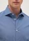 Blue shirt with micro-checks in stretch cotton regular fit_1