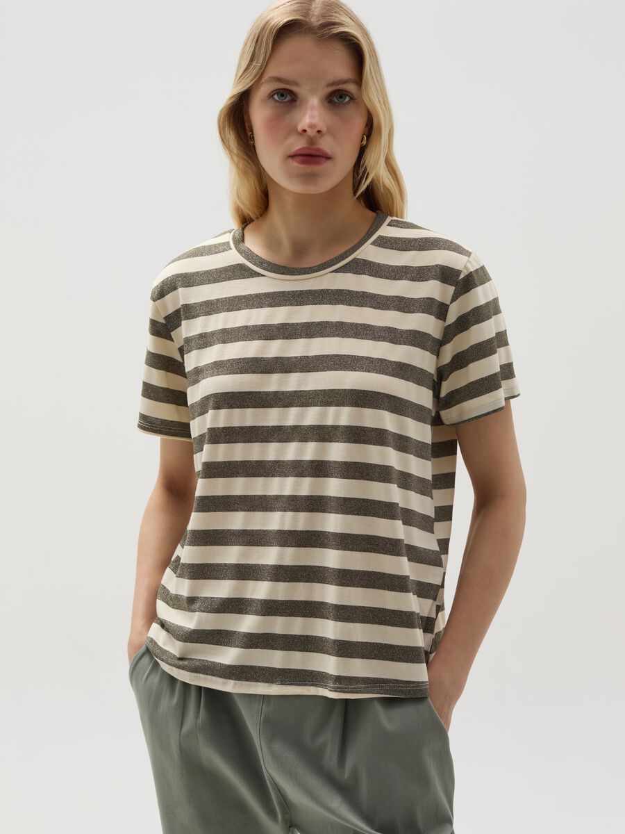 Striped T-shirt with lurex_1