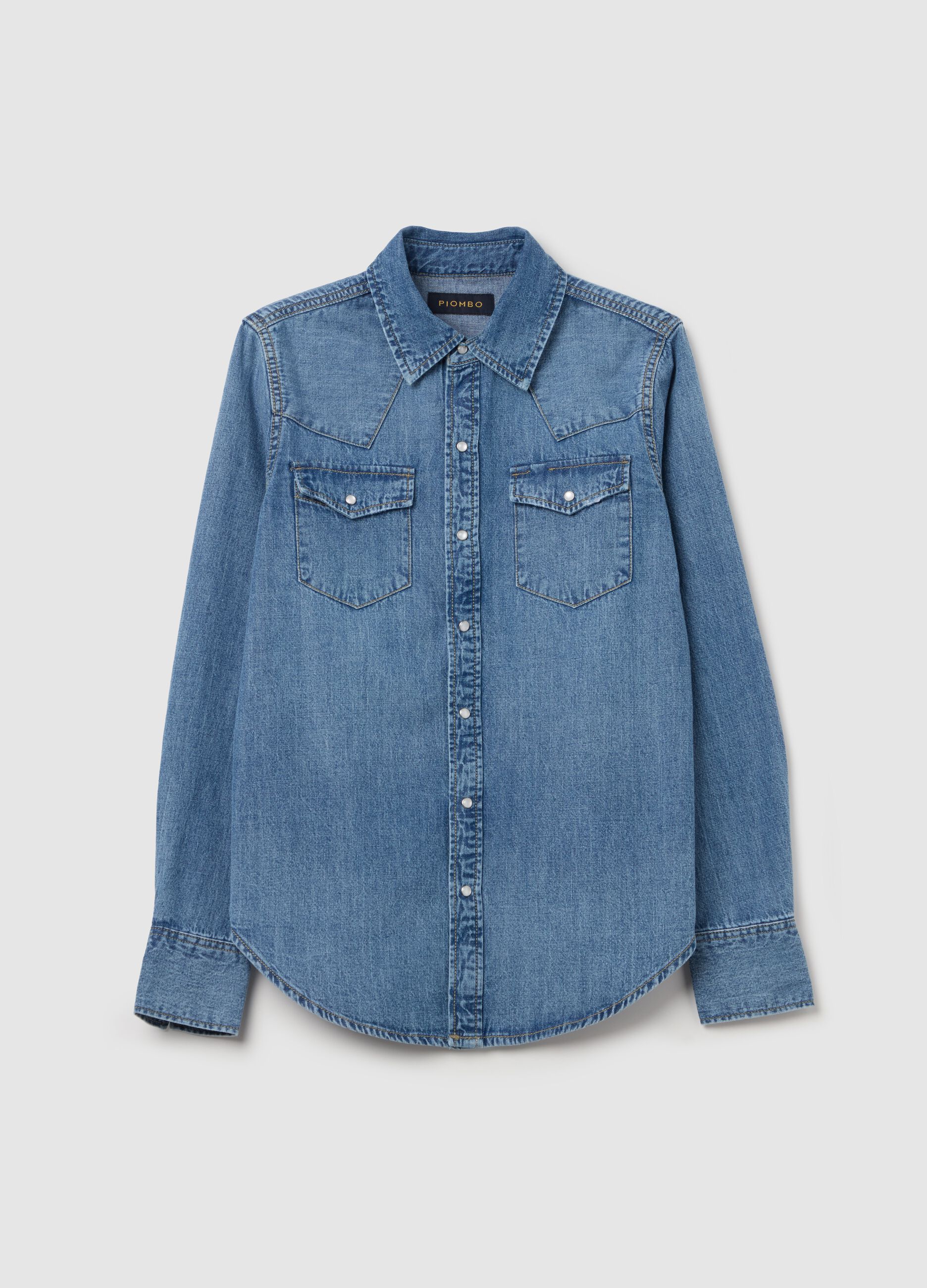 Camicia western in denim