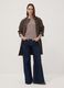 Long brown hooded zip-up jacket_0