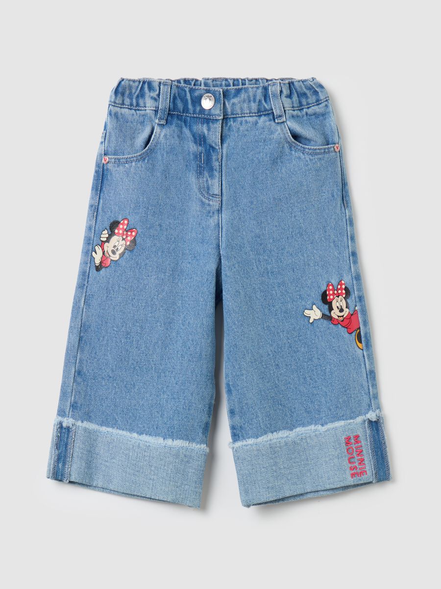 Wide-leg jeans with Minnie Mouse print_0