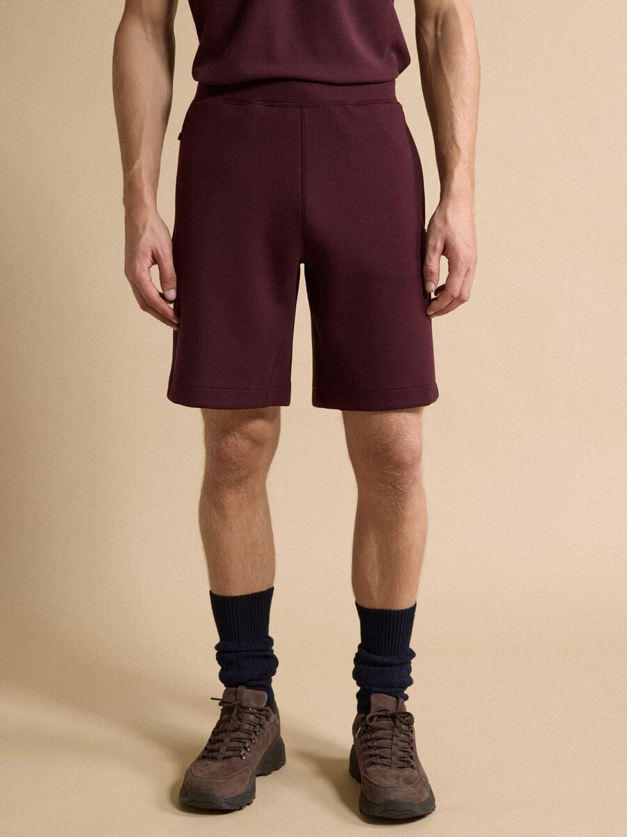 Shorts marroni traspiranti in tessuto elasticizzato 2 Way Stretch_1