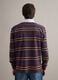 Multicolour striped long-sleeve polo in pure cotton, regular fit_3