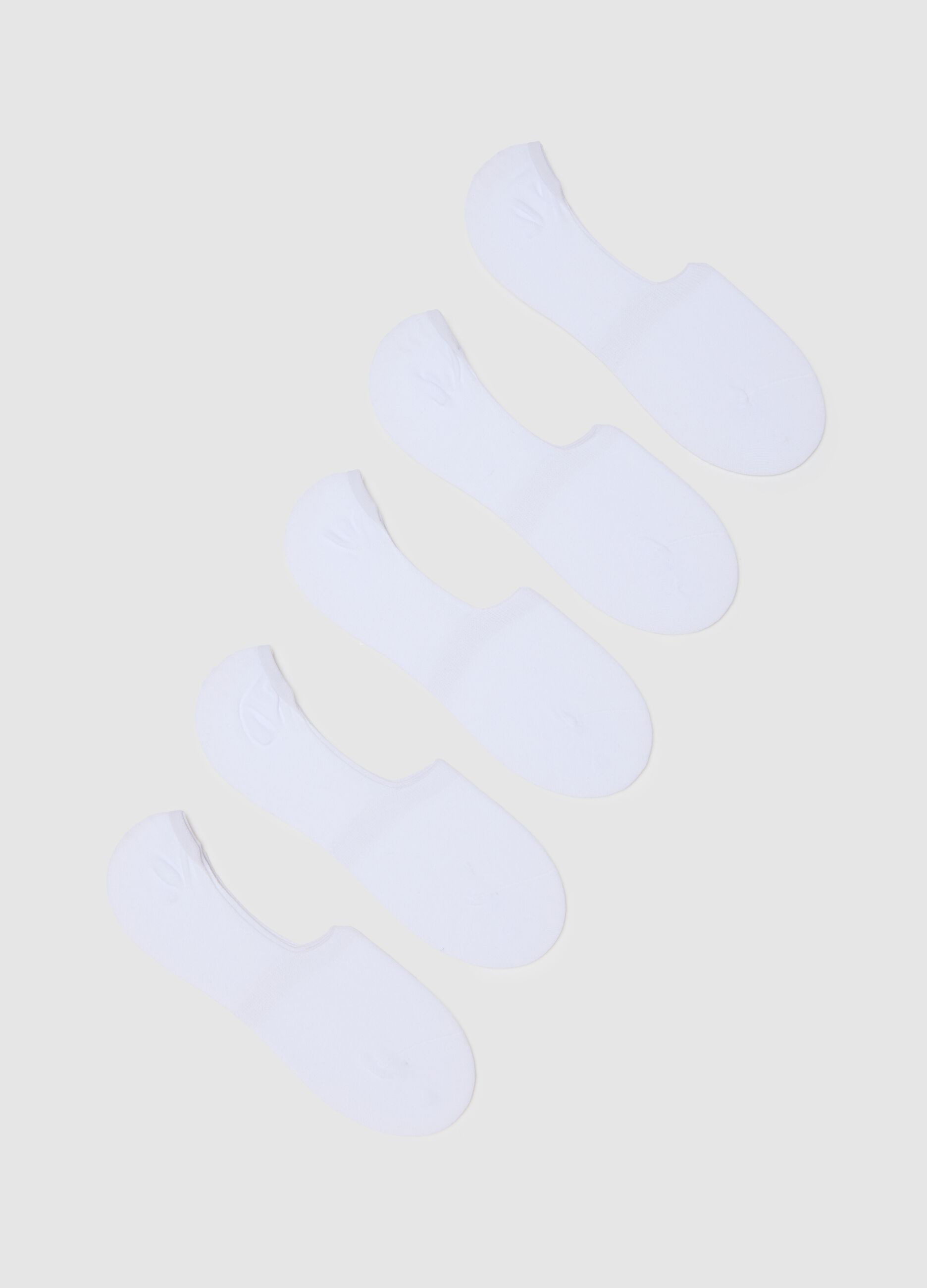 White Cotton Blend Socks