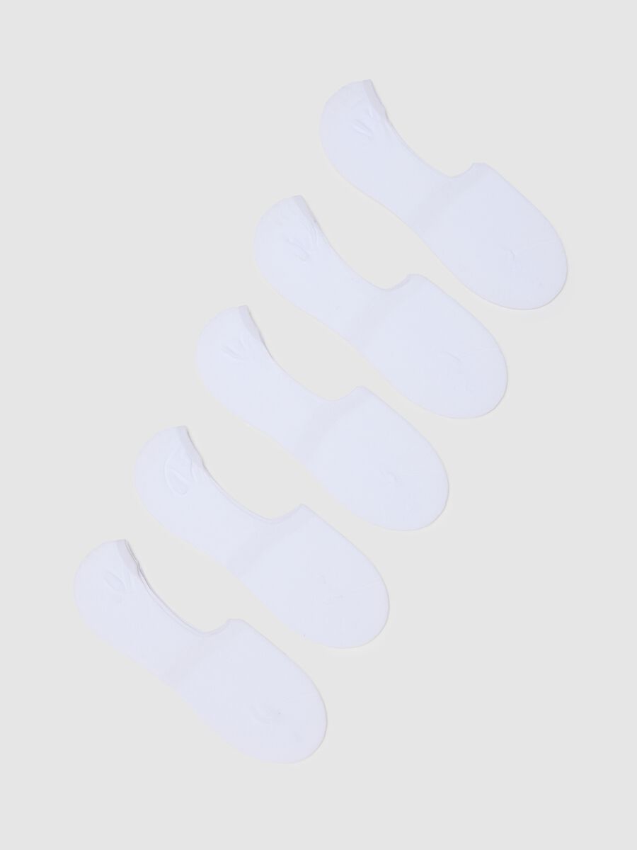 White Cotton Blend Socks_0
