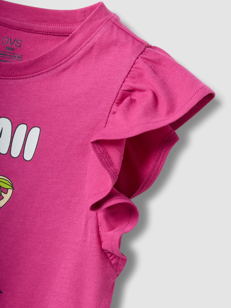 Pink organic cotton vest top with ruffles_3