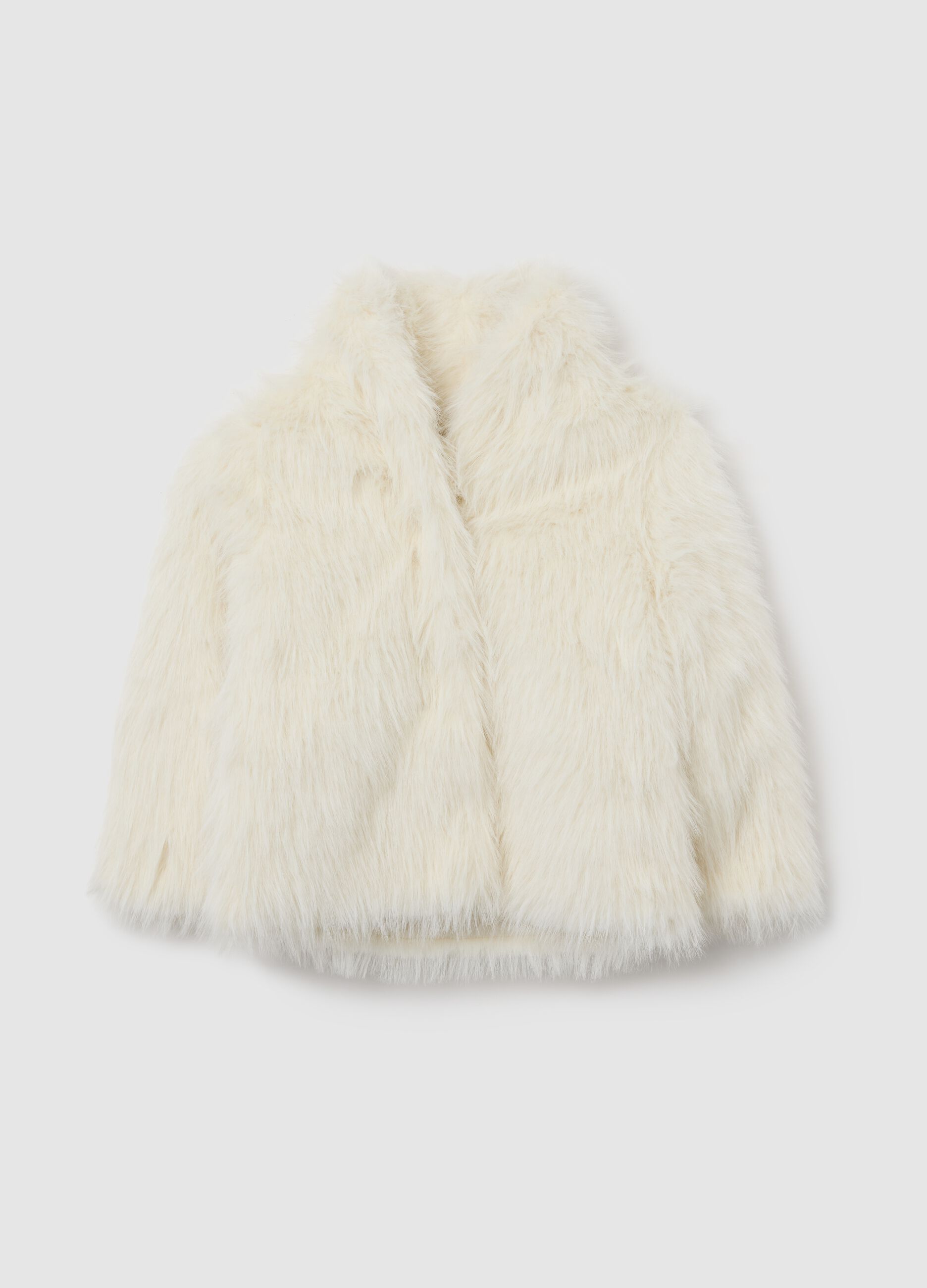 White regular fit girl's jacket