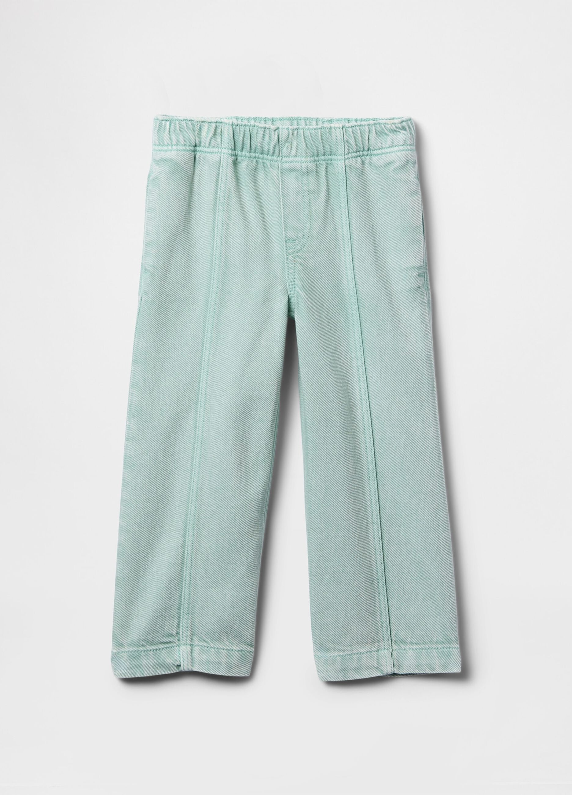 Pantaloni wide leg in denim