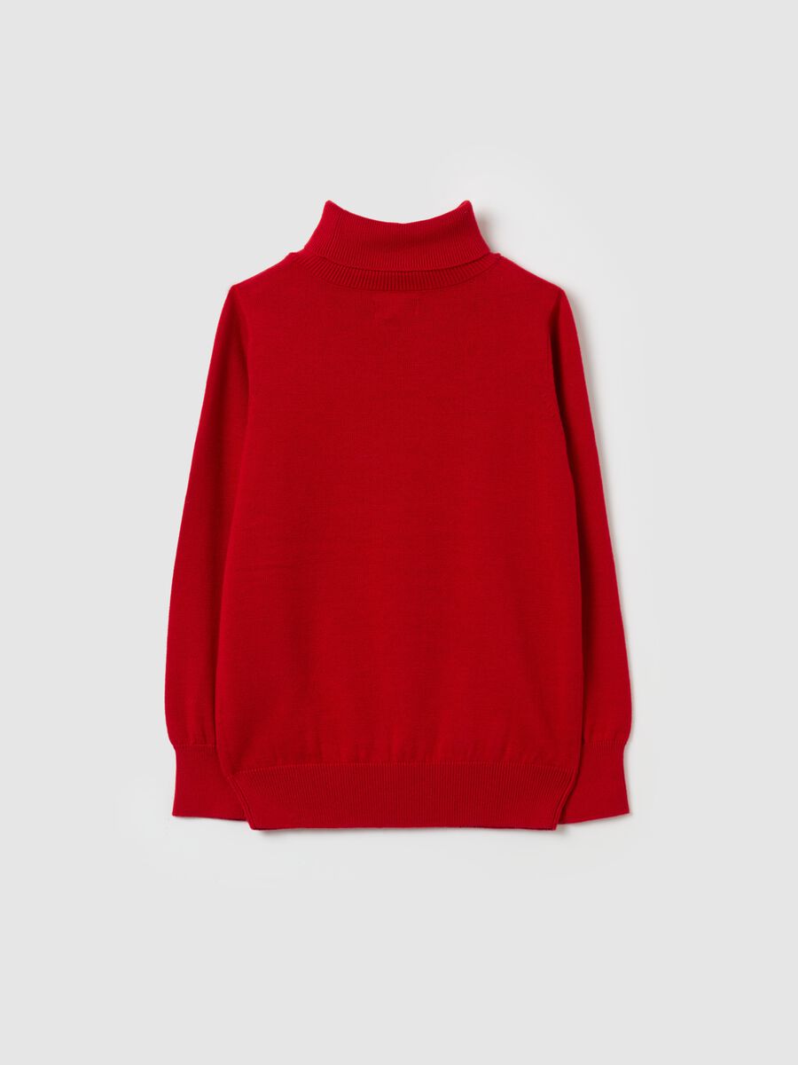 Cotton pullover with high neck_1