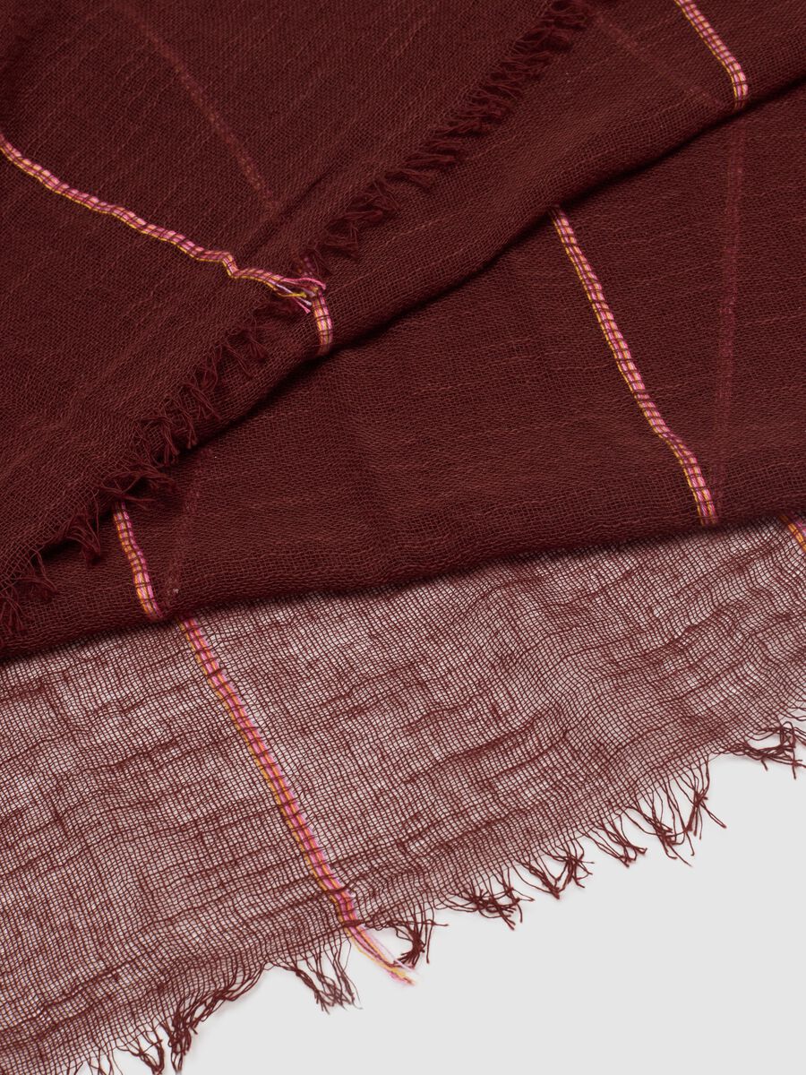 Sciarpa mesh rossa in puro cotone_2