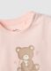 Baby girls&rsquo; pink pure cotton pyjamas with teddy bear print, regular fit_2