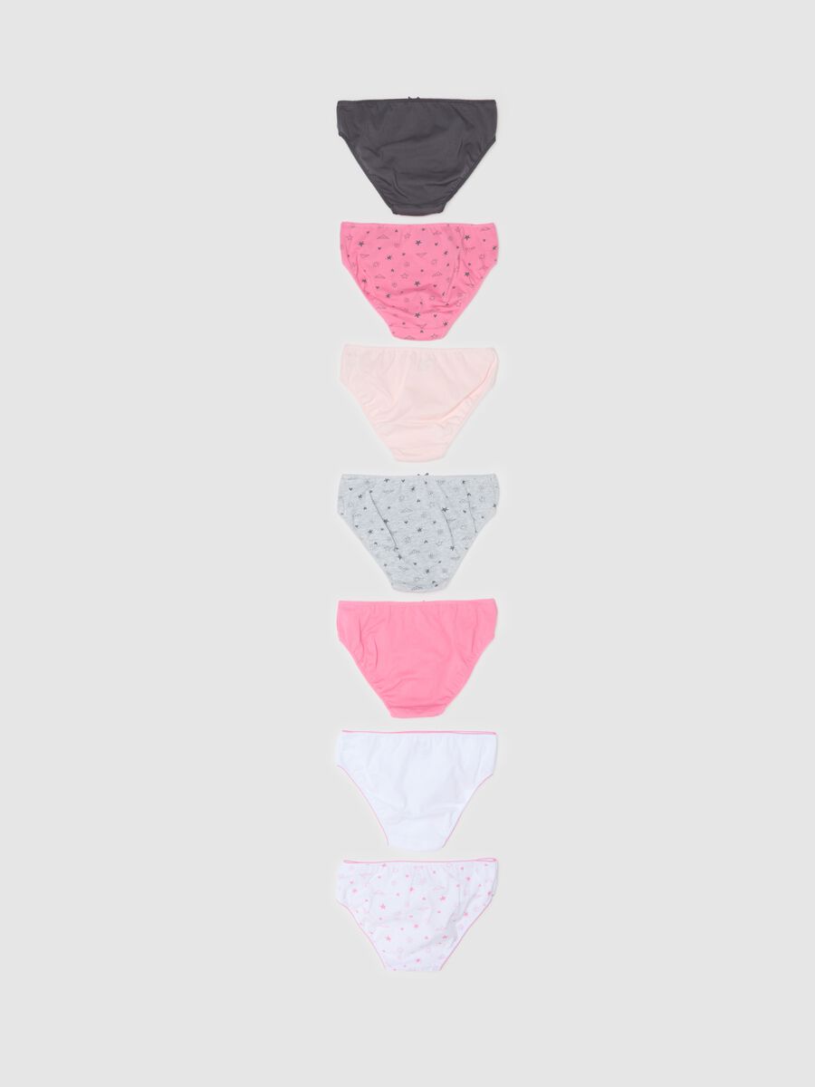 Seven-pack briefs with print and bow_1