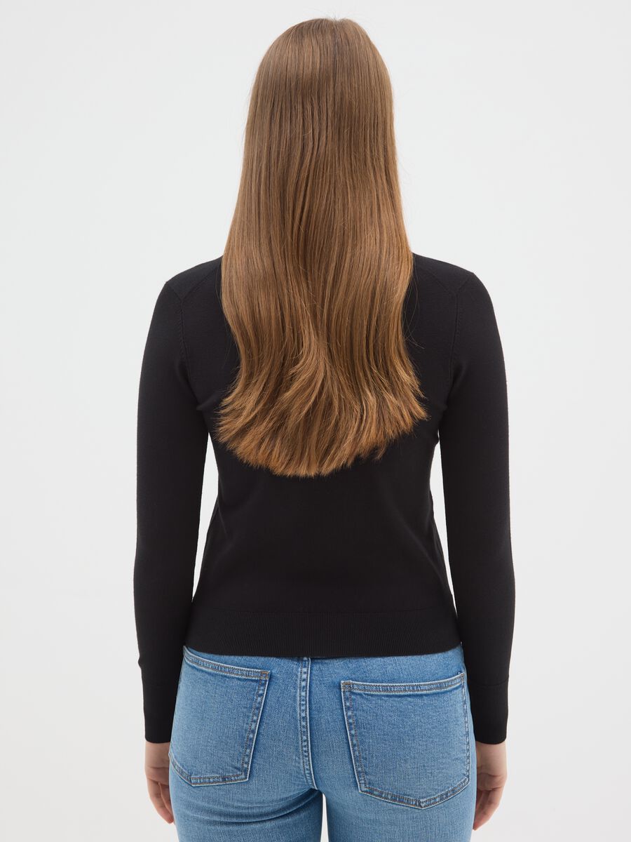 Maglione nero vestibilità fitted_2