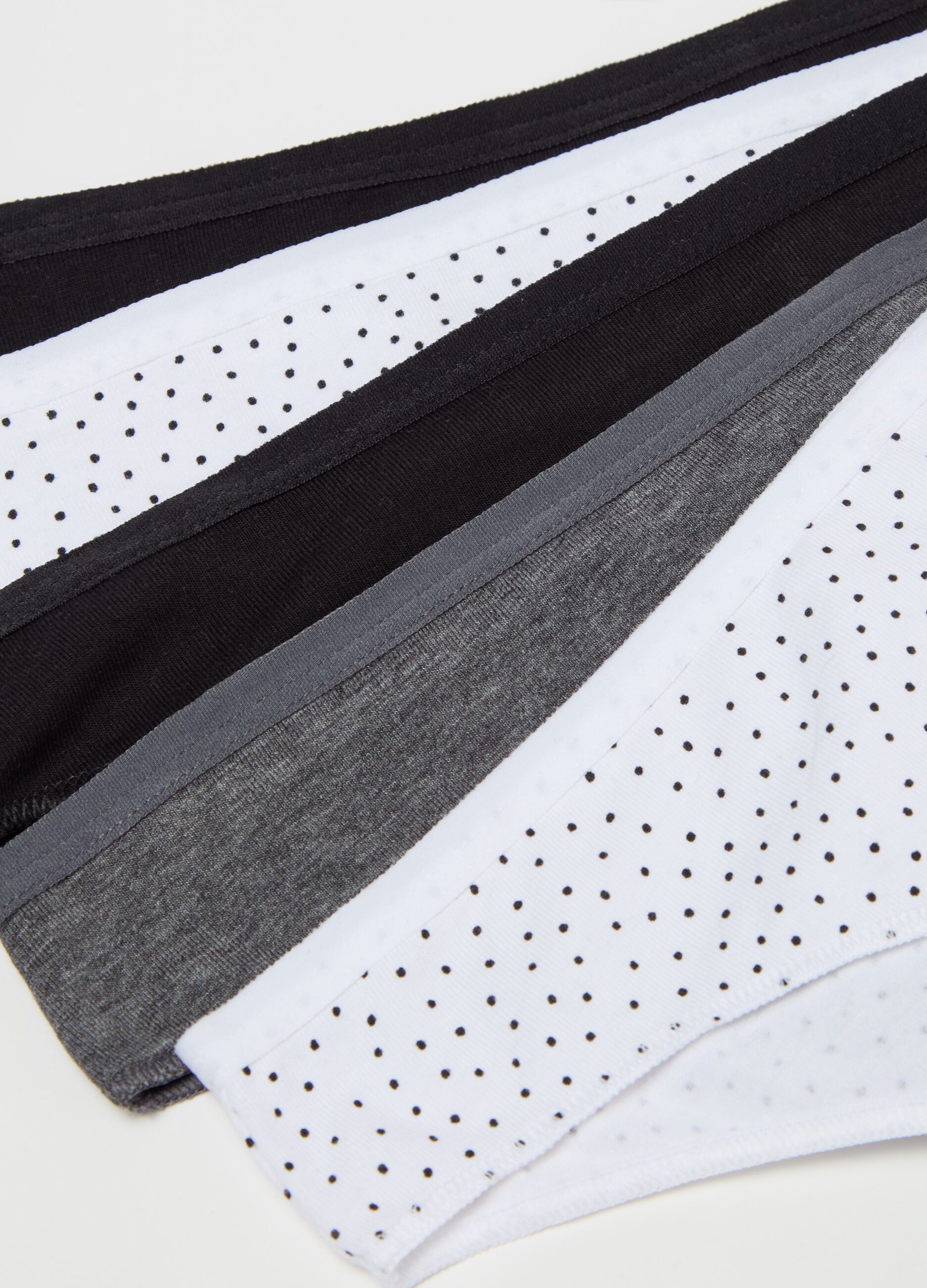 Five-pack Brazilian-cut briefs in stretch cotton