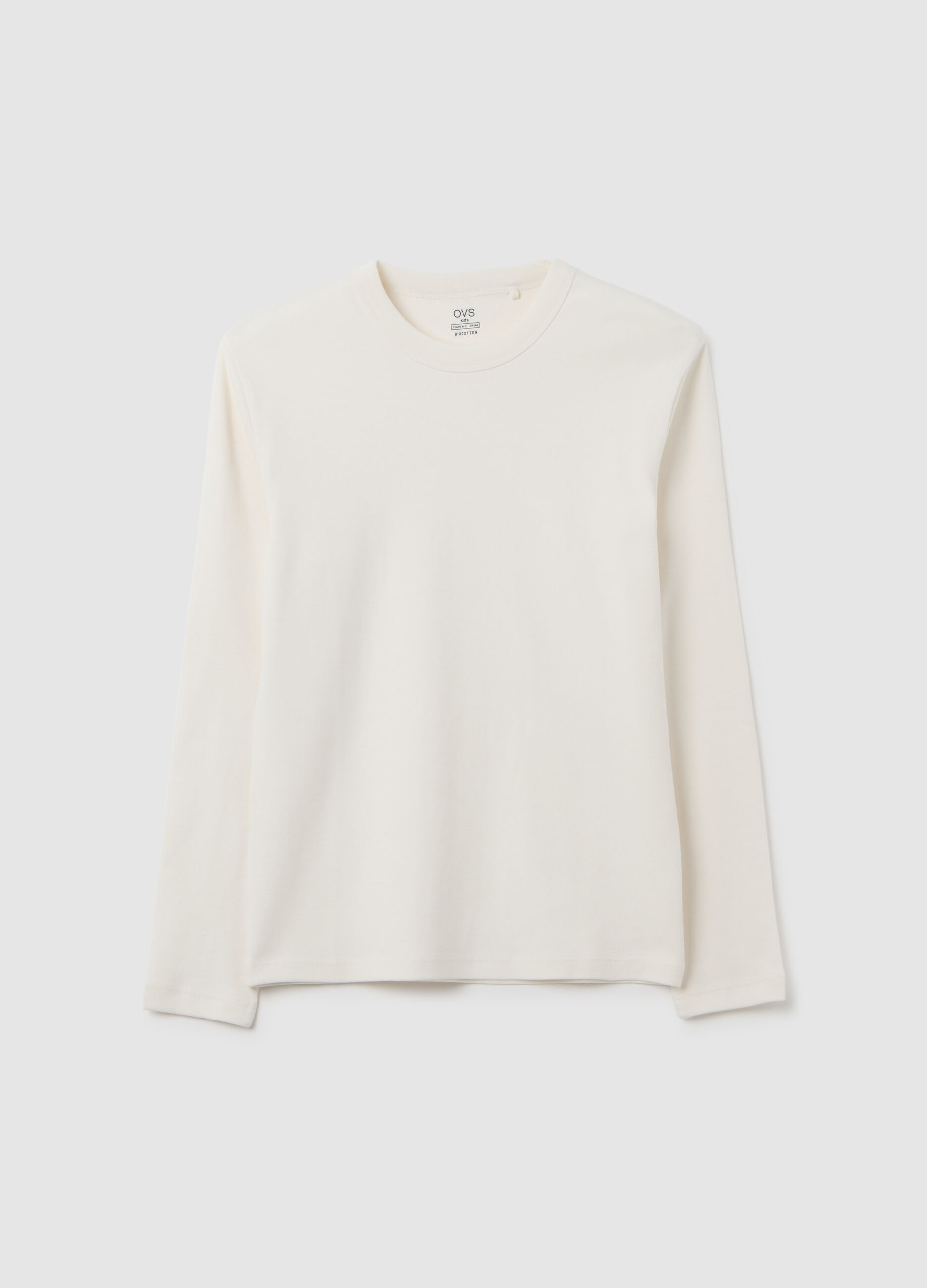 Boys' white pure cotton regular fit sweater
