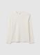 Boys' white pure cotton regular fit sweater_0