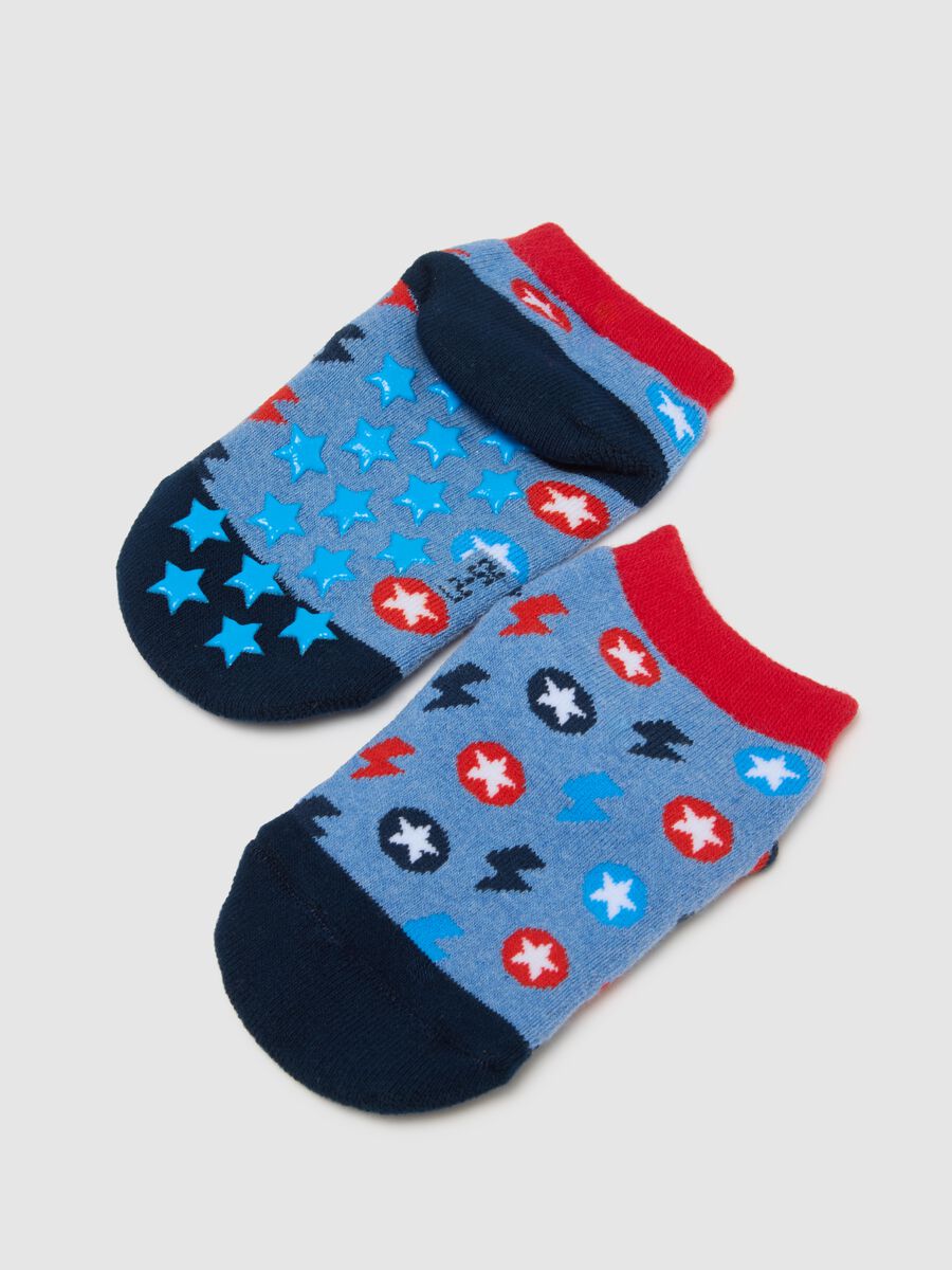 Children's Multicolour Cotton Blend Socks with Print_1