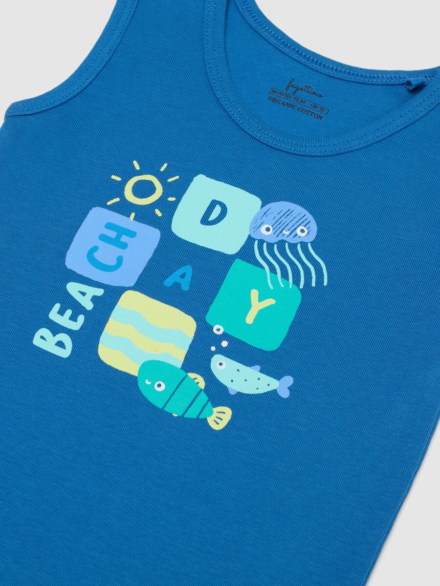 Bipack canotte in puro cotone multicolor da neonato regular fit_2