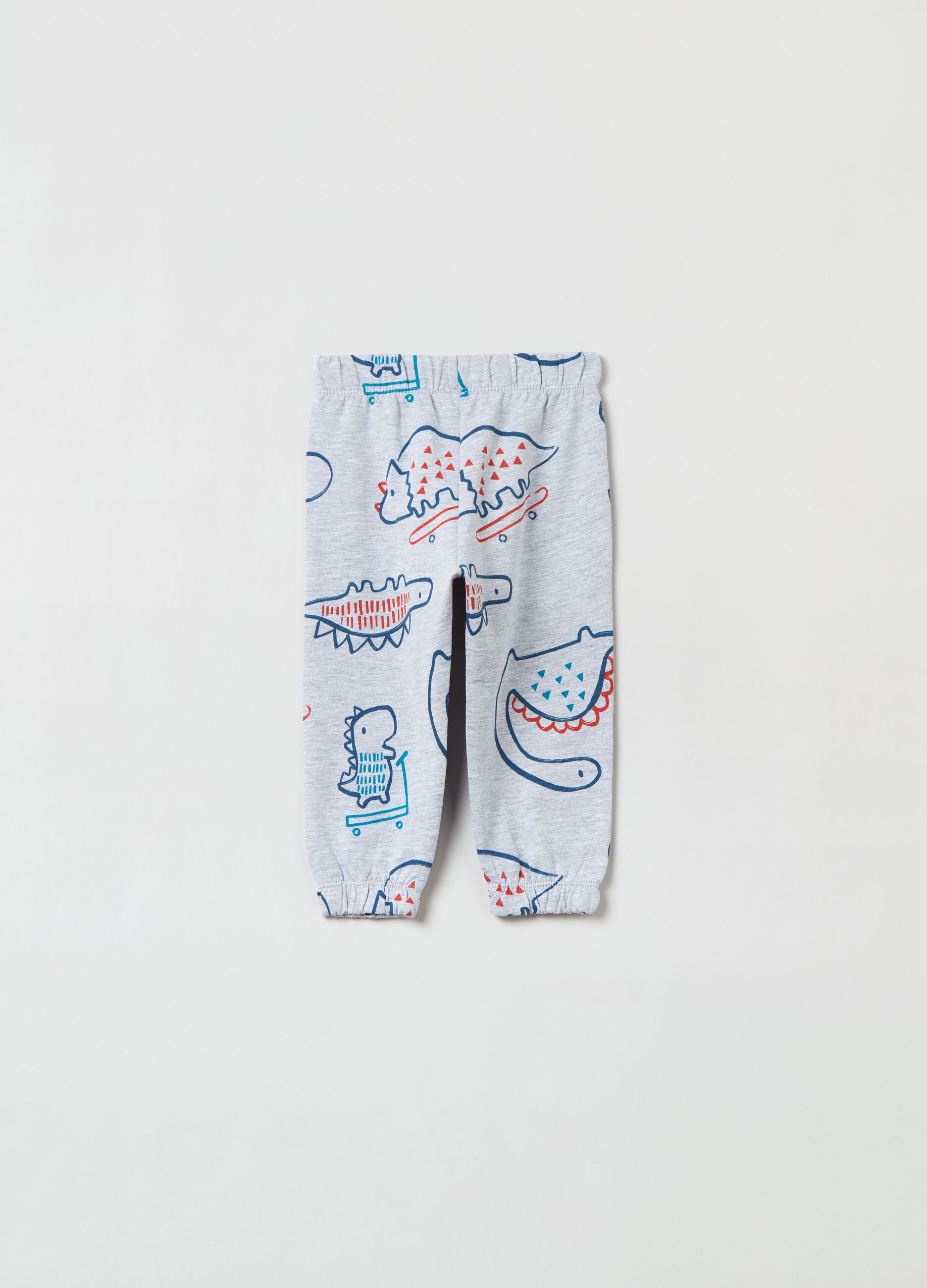 Joggers in felpa con stampa _1