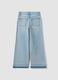Jeans azzurri culotte in puro cotone per ragazza_0