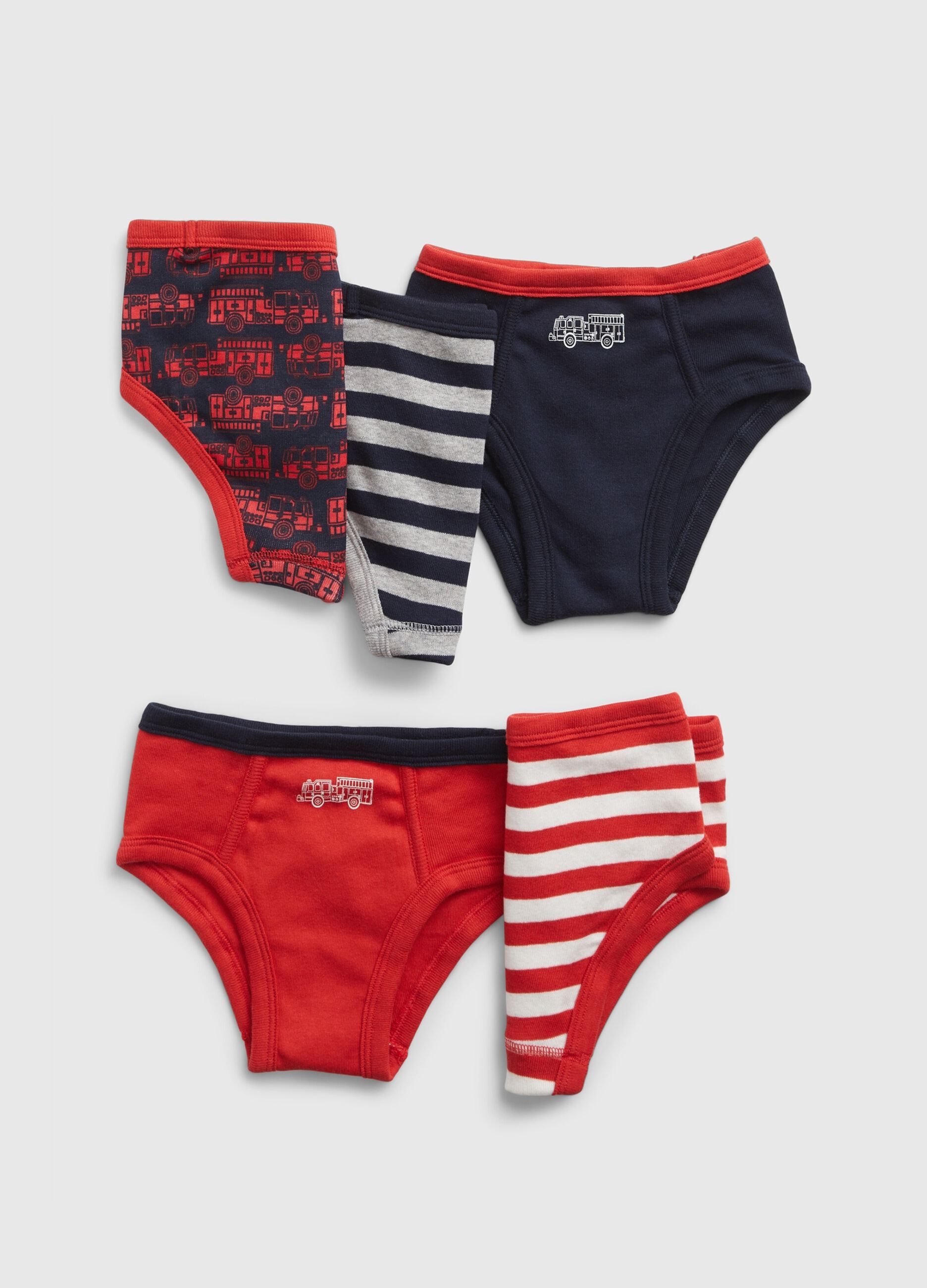 Set cinque slip con stampa camion _0