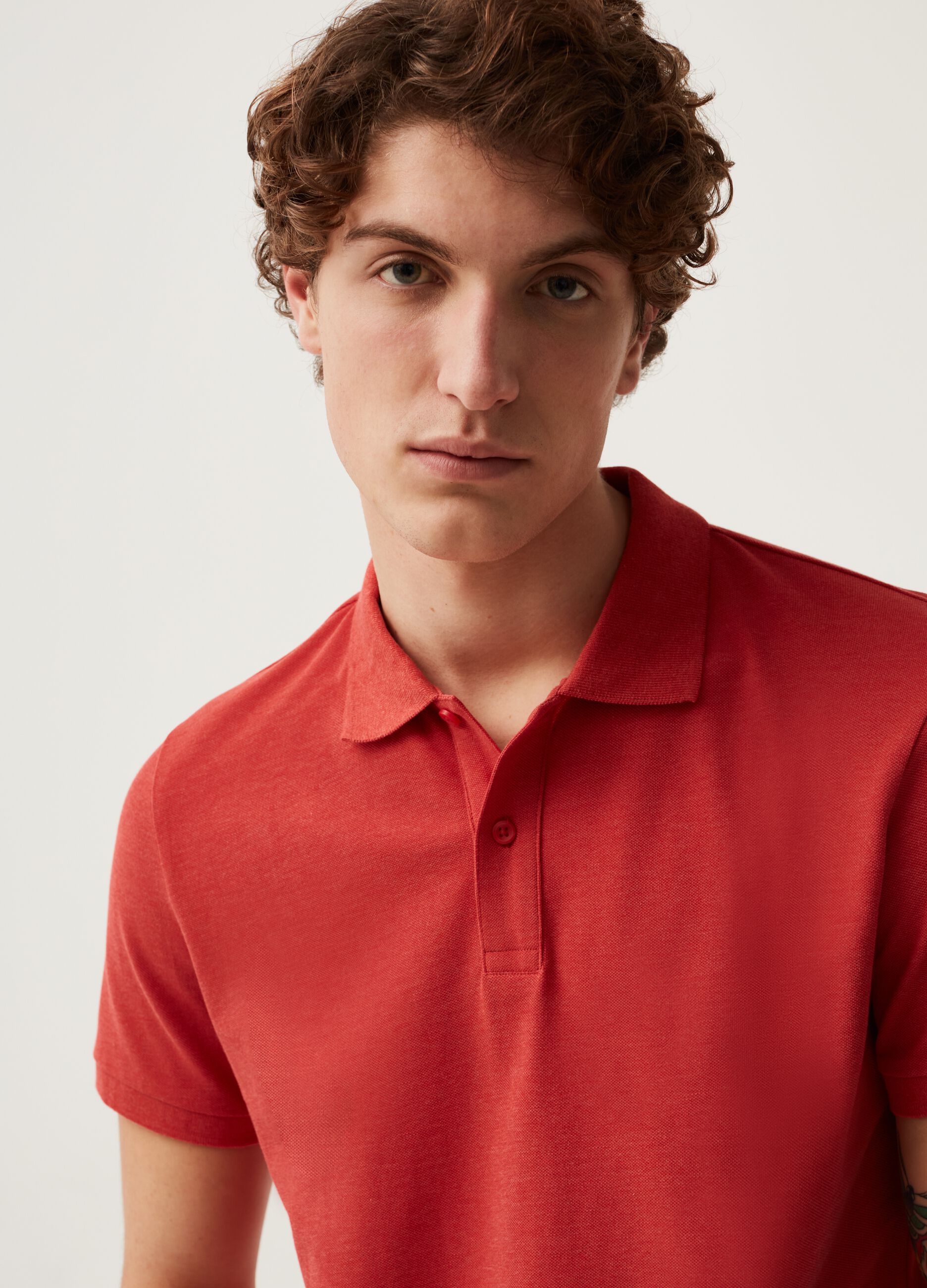 Ovs Polo in piquet mélange