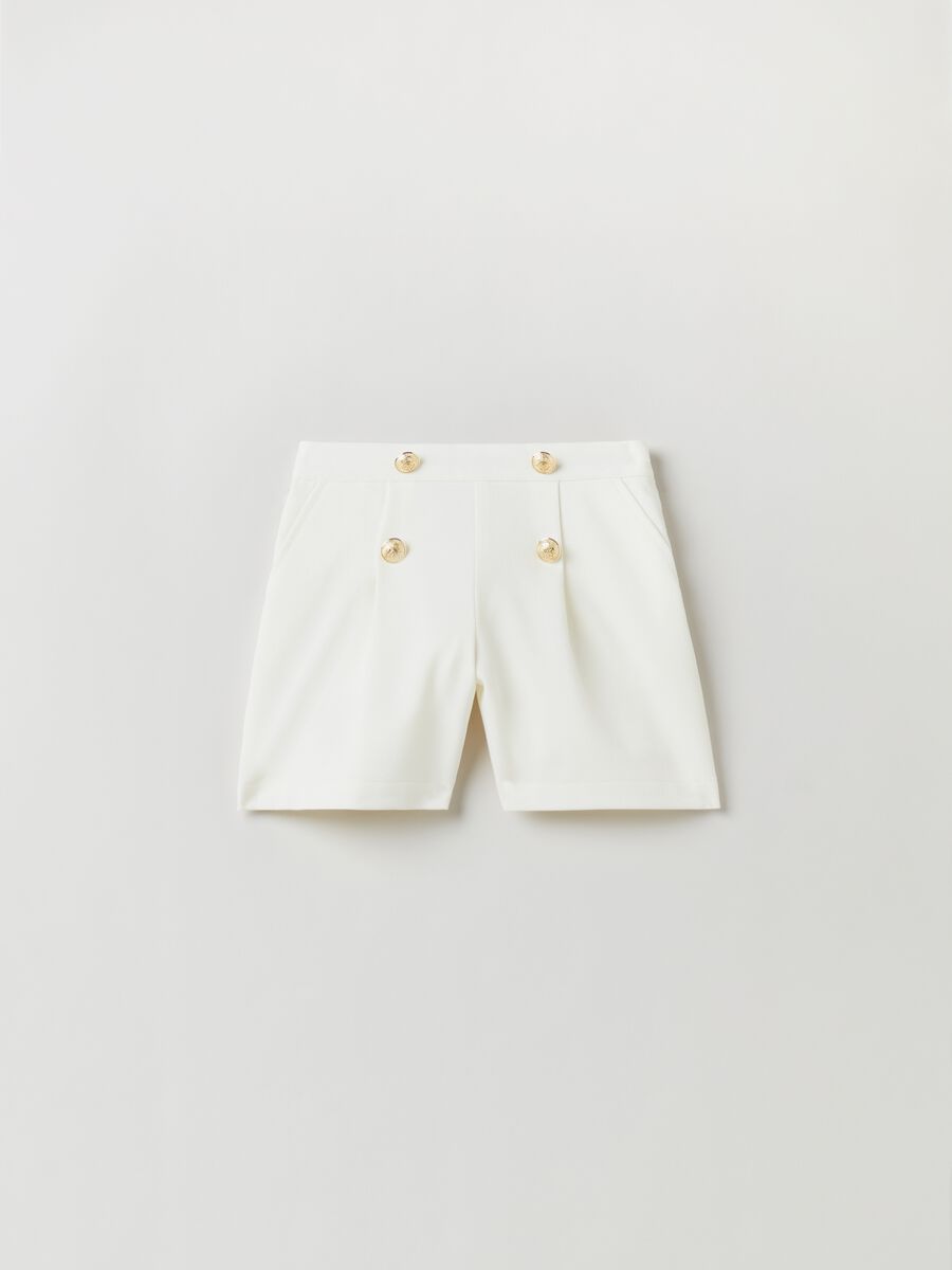 Shorts con bottoni alla marinara_3
