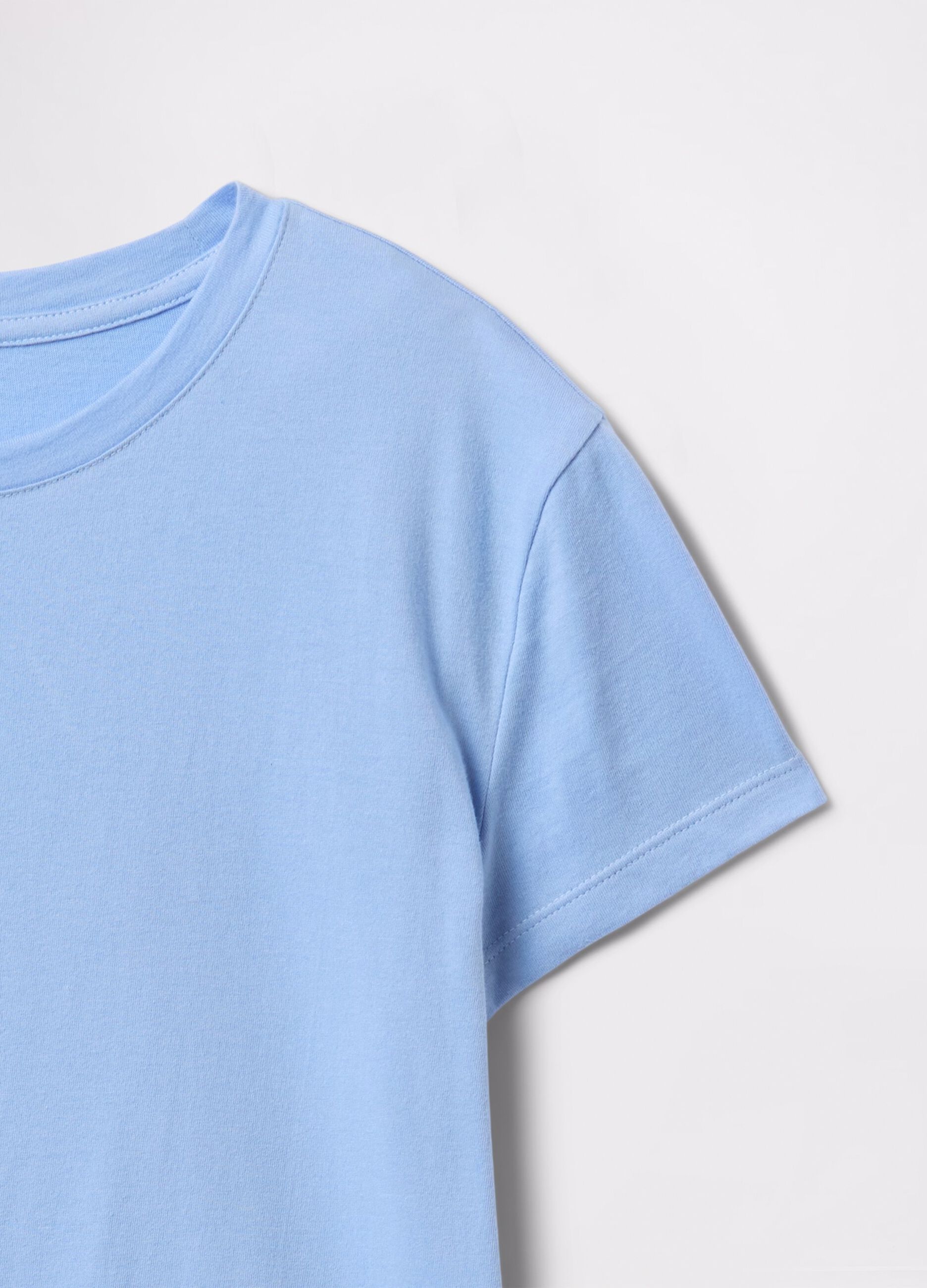 Light blue cotton T-shirt