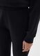 Black regular fit cotton blend trousers with elasticated waist_3