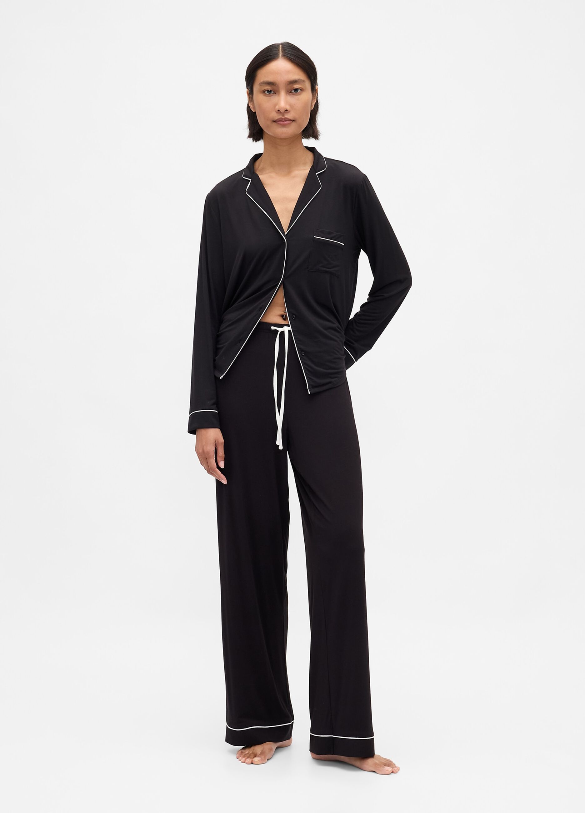 Black Stretch Pyjamas